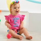 طقم شورت باللون الزهري للبنات, 1, hi-res