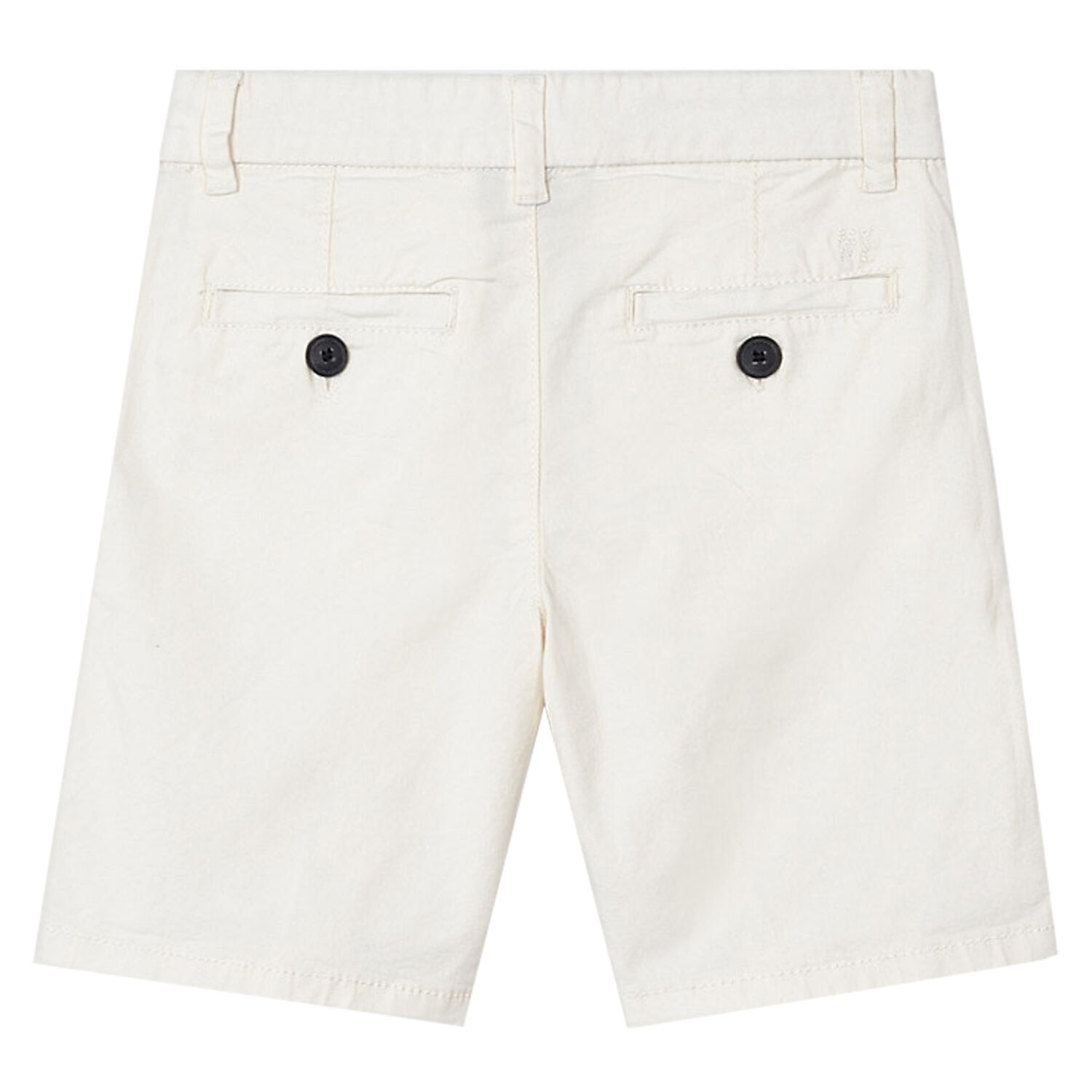 Boys Off White Cotton Twill Shorts, 2, hi-res image number null