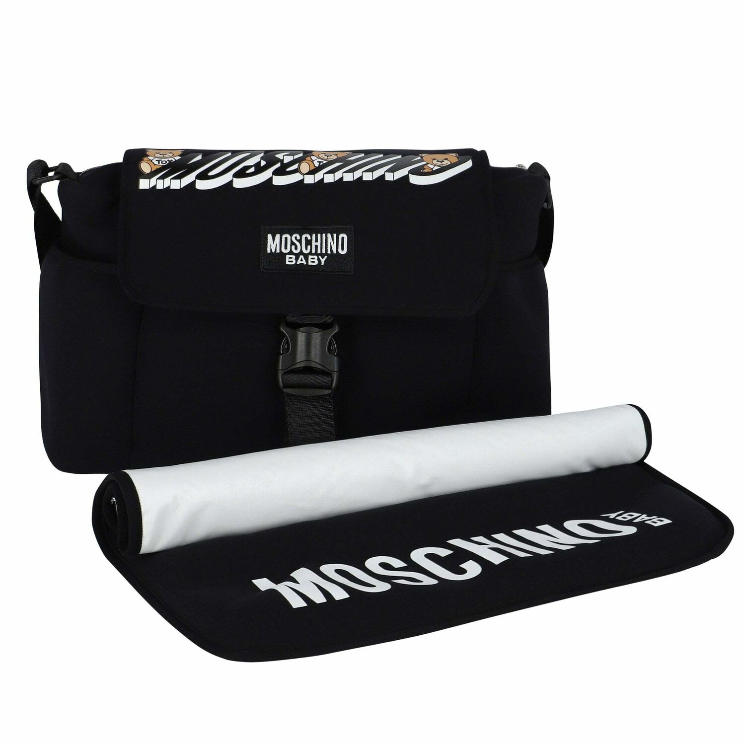 شنطة مواليد بشعار تيدى باللون الاسود للأطفال , , hi-res