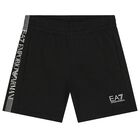 Boys White & Black Logo Shorts Set, 1, hi-res