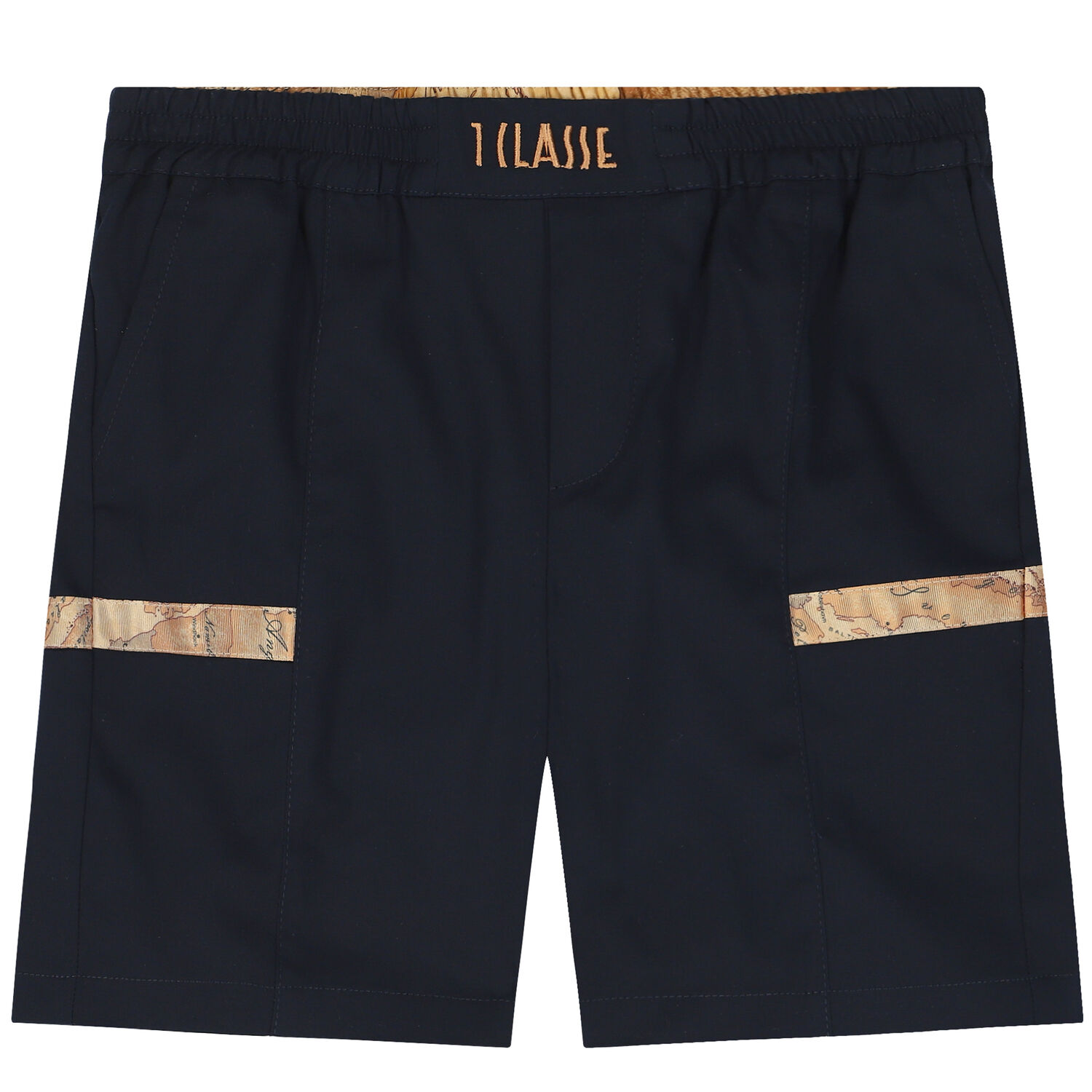 Boys Navy Blue Logo Shorts, 1, hi-res image number null