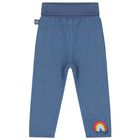 بدلة رياضية للبنات باللون العاجي والأزرق للأطفال, 1, hi-res