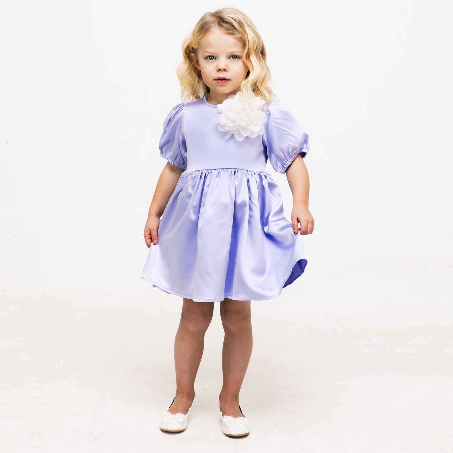 Girls Purple Flower Dress, 1, hi-res image number null