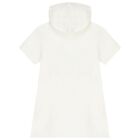 Girls Ivory Logo Dress, 1, hi-res