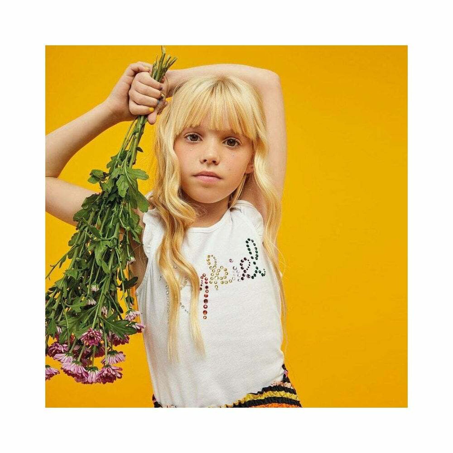 توب باللون الابيض للبنات, 1, hi-res image number null