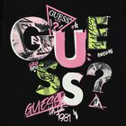 Girls Black Logo Long Sleeve Top, 2, hi-res