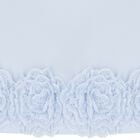 Girls Blue Crepe Floral Lace Dress, 1, hi-res