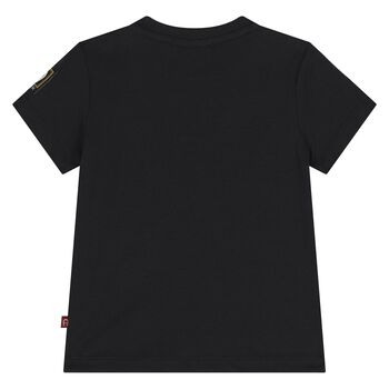 Younger Boys Black Logo T-Shirt
