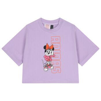 Girls Purple Disney Logo T-Shirt