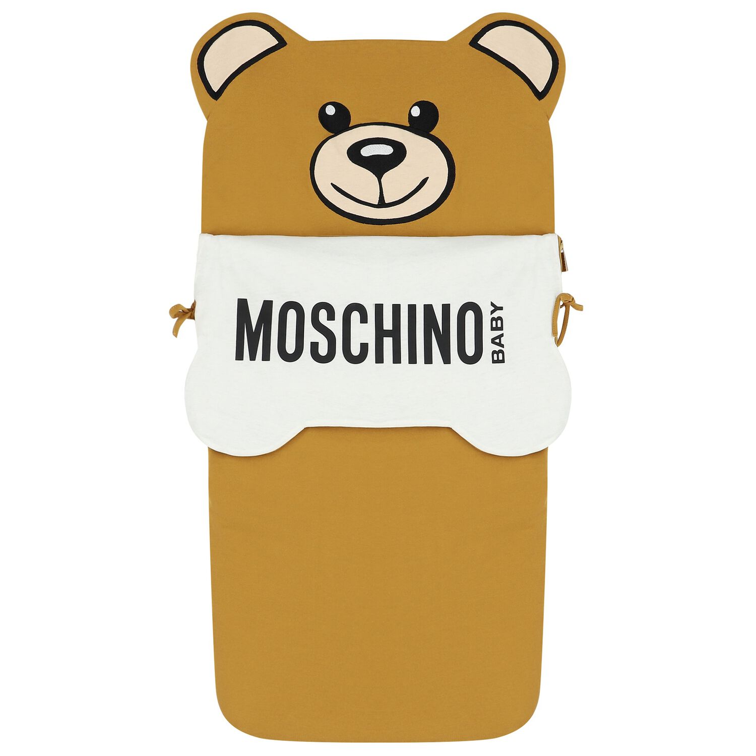 Beige Teddy Bear Logo Baby Nest, 1, hi-res