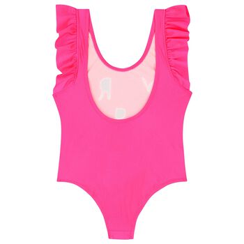Girls Pink Sequins Swimsuit