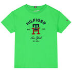 Boys Green Logo T-Shirt, 1, hi-res