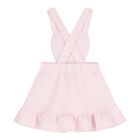 Baby Girls Pink & White Dungaree Set, 1, hi-res
