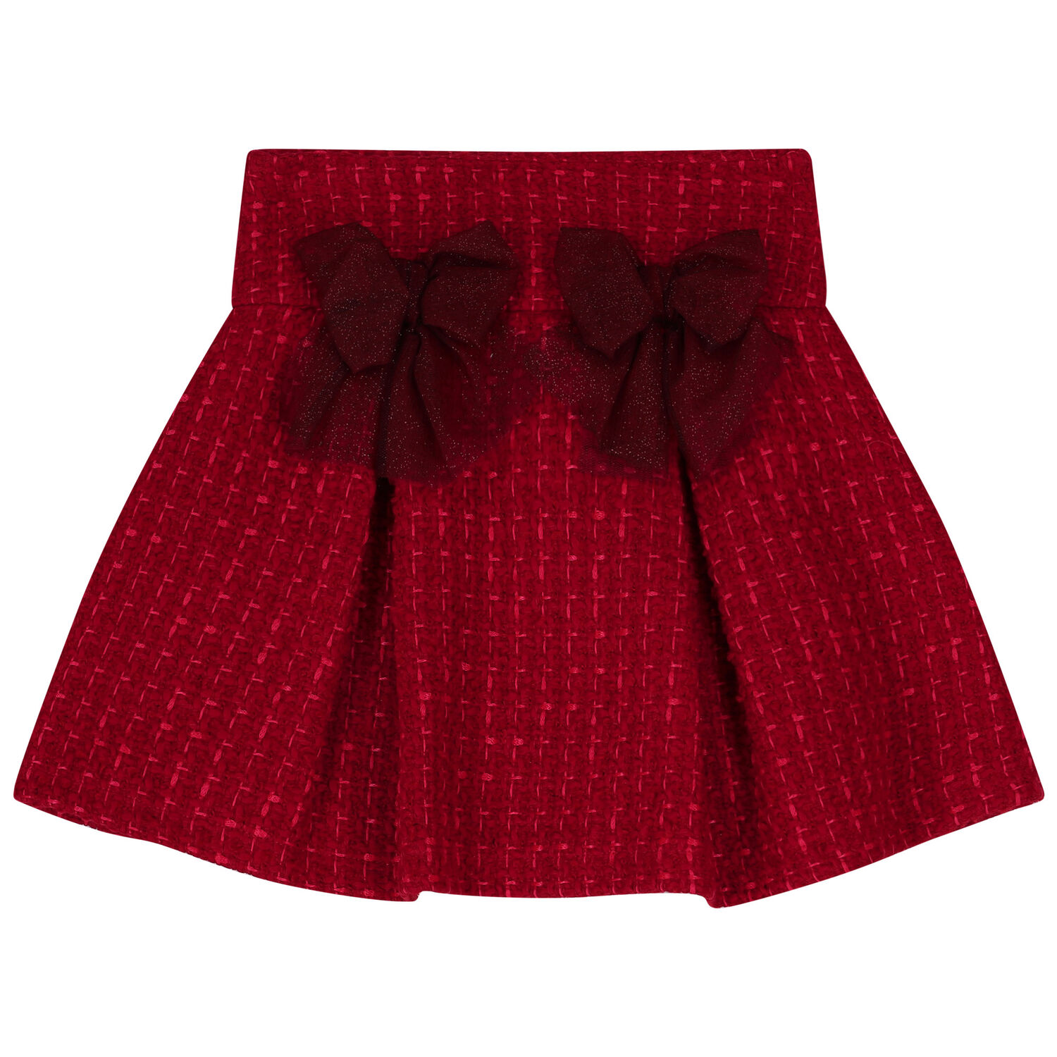 Girls White & Red Teddy Bear Skirt Set, 1, hi-res image number null