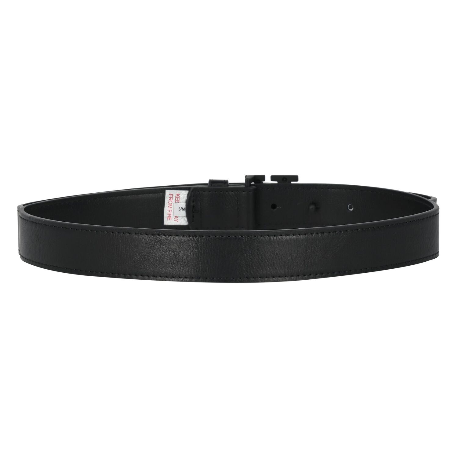 Boys Black Logo Leather Belt, 1, hi-res image number null