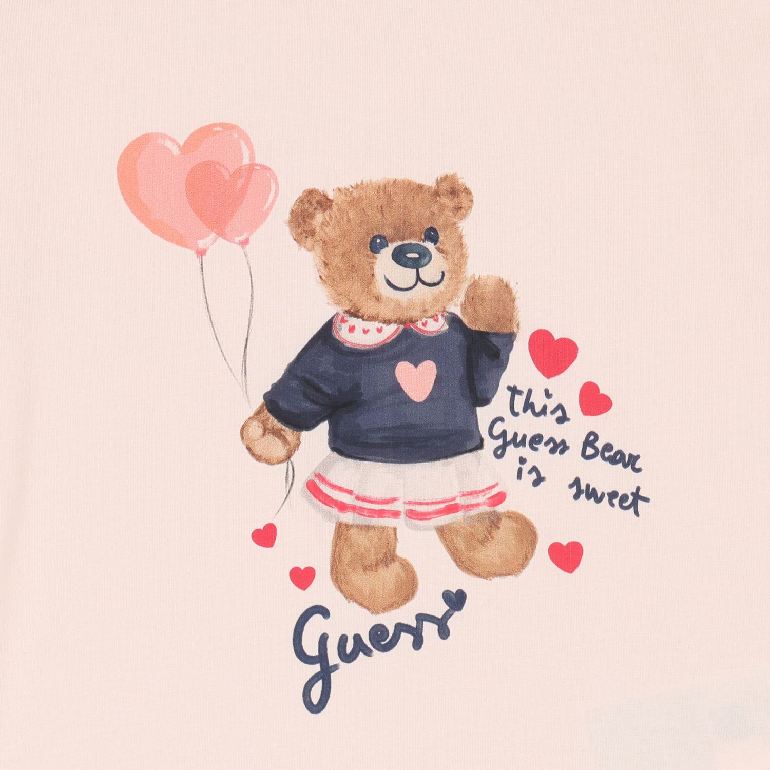 Girls Pink Teddy Bear T-Shirt, 2, hi-res image number null