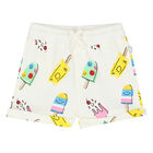 Baby Girls White Ice Pop Shorts, 1, hi-res