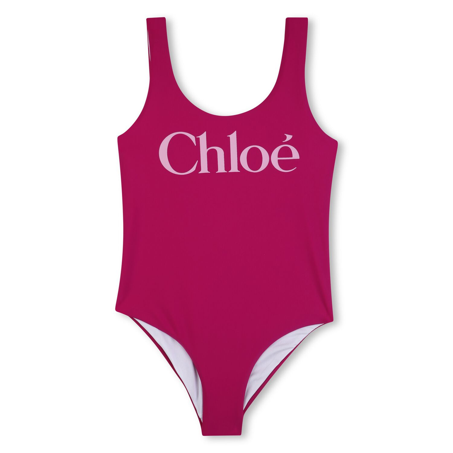 Girls Mini Me Pink Logo Swimsuit, 1, hi-res
