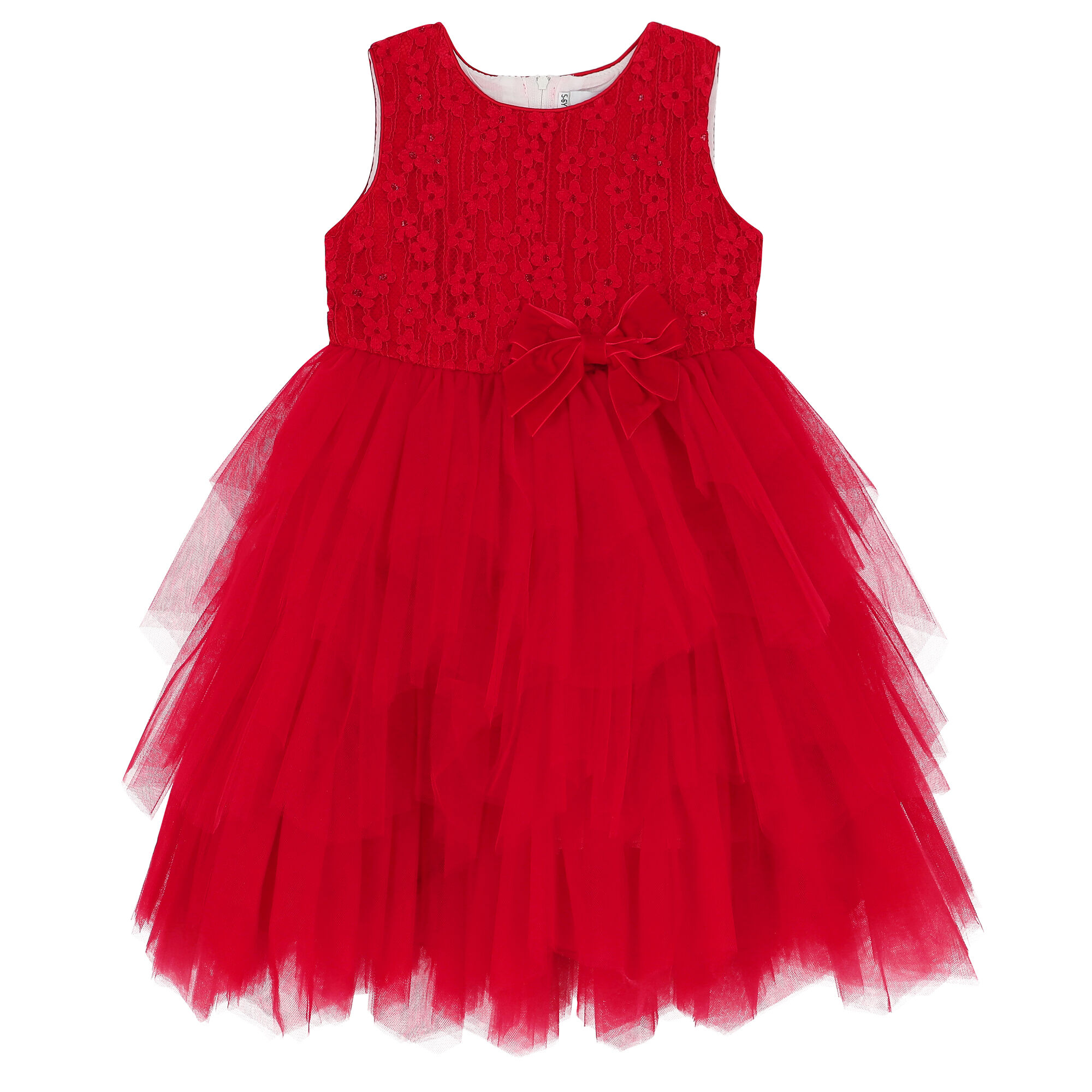 Beau Kid Girls Red Bow Tulle Dress Junior Couture UAE