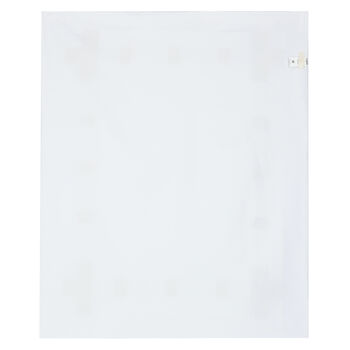 Girls White Geo Map Bow Baby Blanket