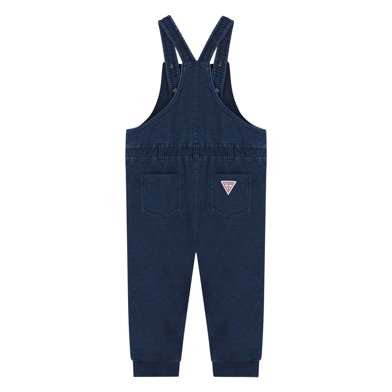 Baby Boys Navy Blue Logo Teddy Bear Dungaree Set, 1, hi-res