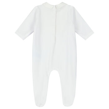 White Logo Babygrow