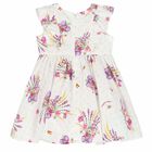 Baby Girls White Floral Dress, 1, hi-res