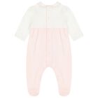 طقم بنات أفرول بطبعة الزهور باللون الأبيض والوردي, 1, hi-res