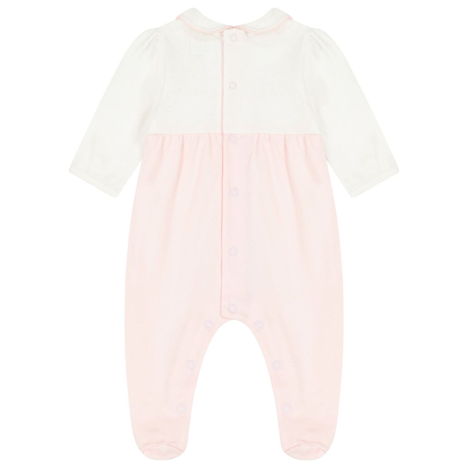 طقم بنات أفرول بطبعة الزهور باللون الأبيض والوردي, 1, hi-res