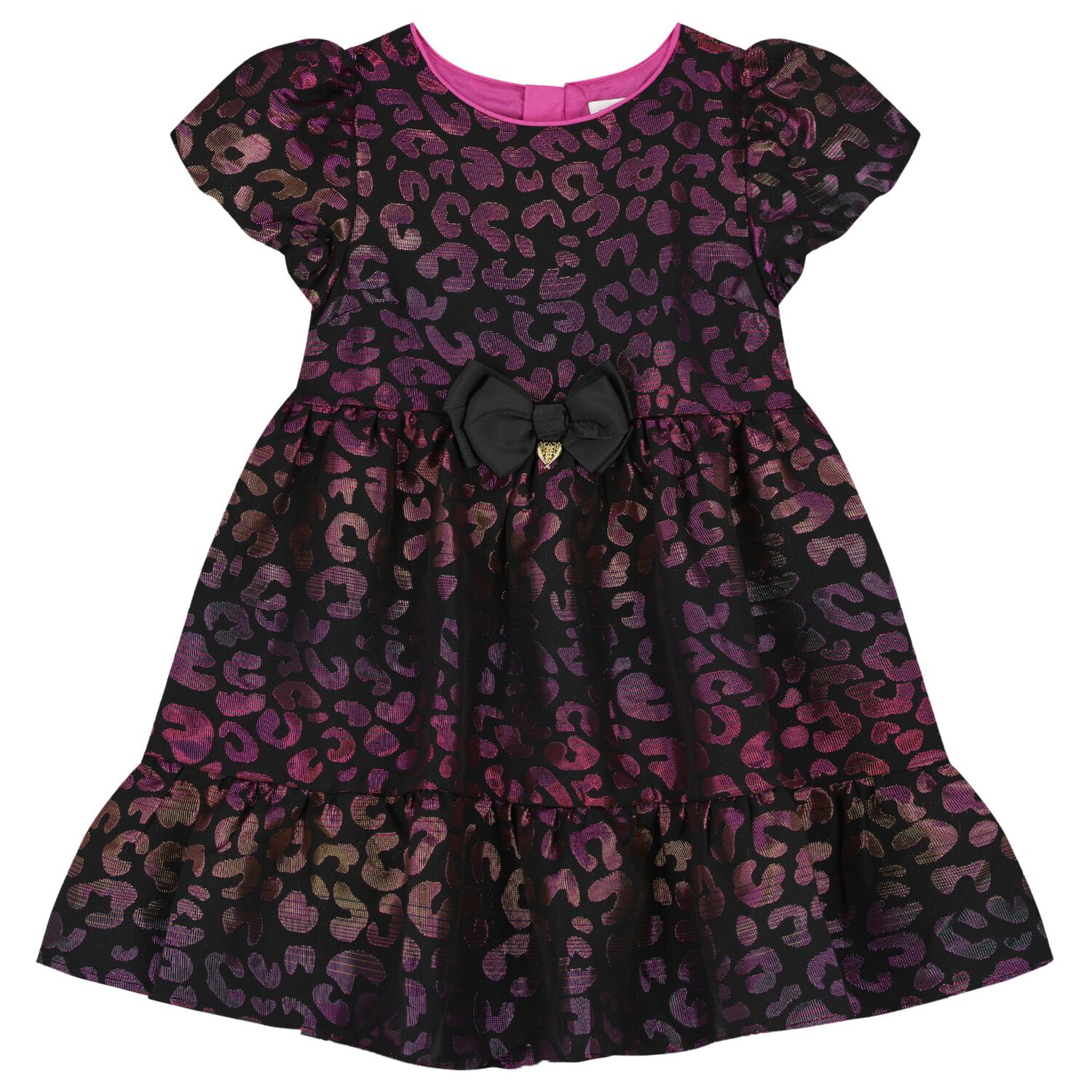 Girls Black Tiered Dress, 1, hi-res image number null