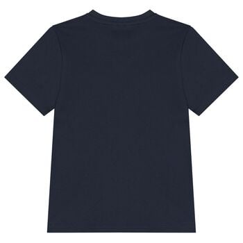 قميص للأولاد باللون الكحلي بشعار