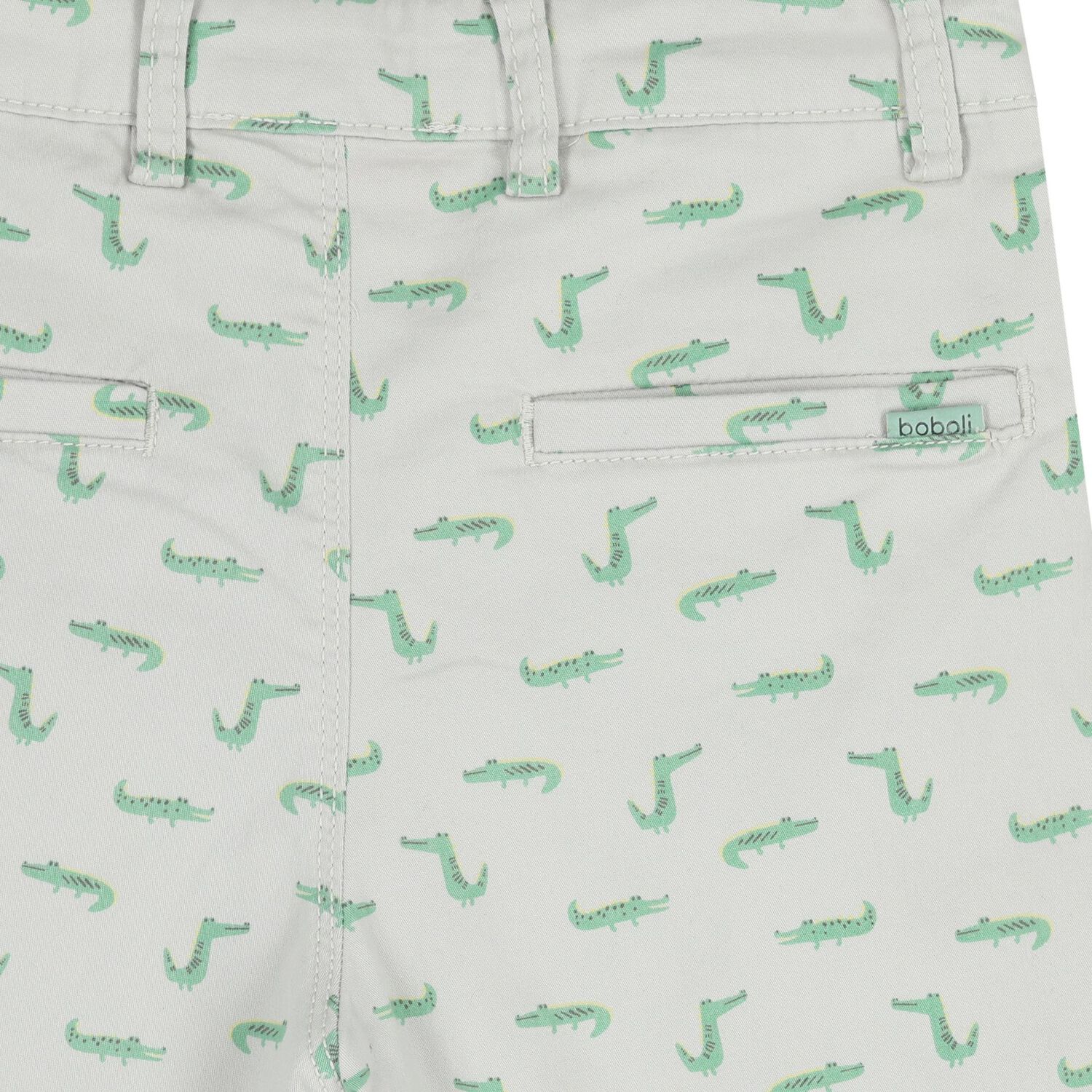 Boys Grey Crocodile Shorts, 1, hi-res