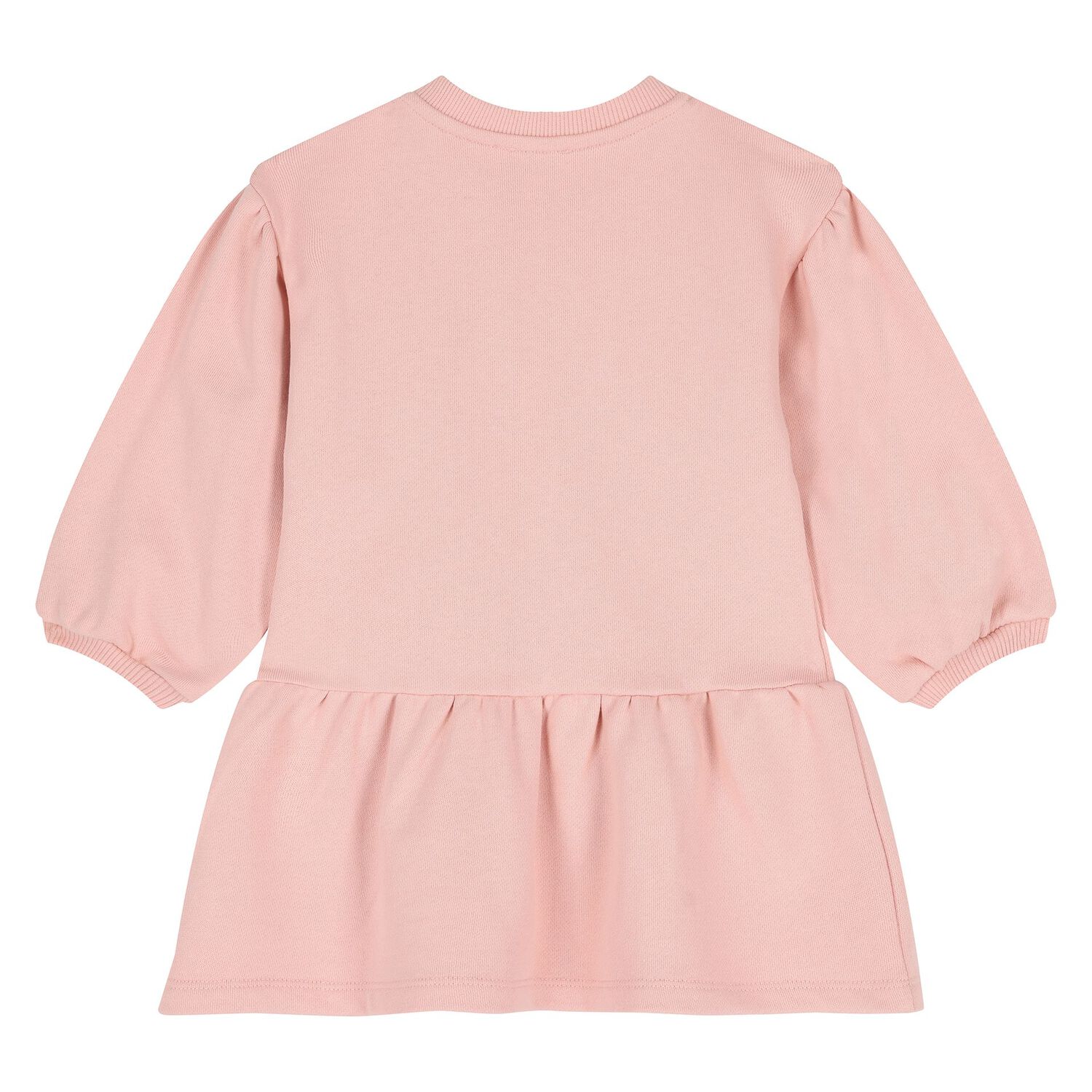 فستان بنات بالشعار بطبعه نمر باللون الوردى , 1, hi-res