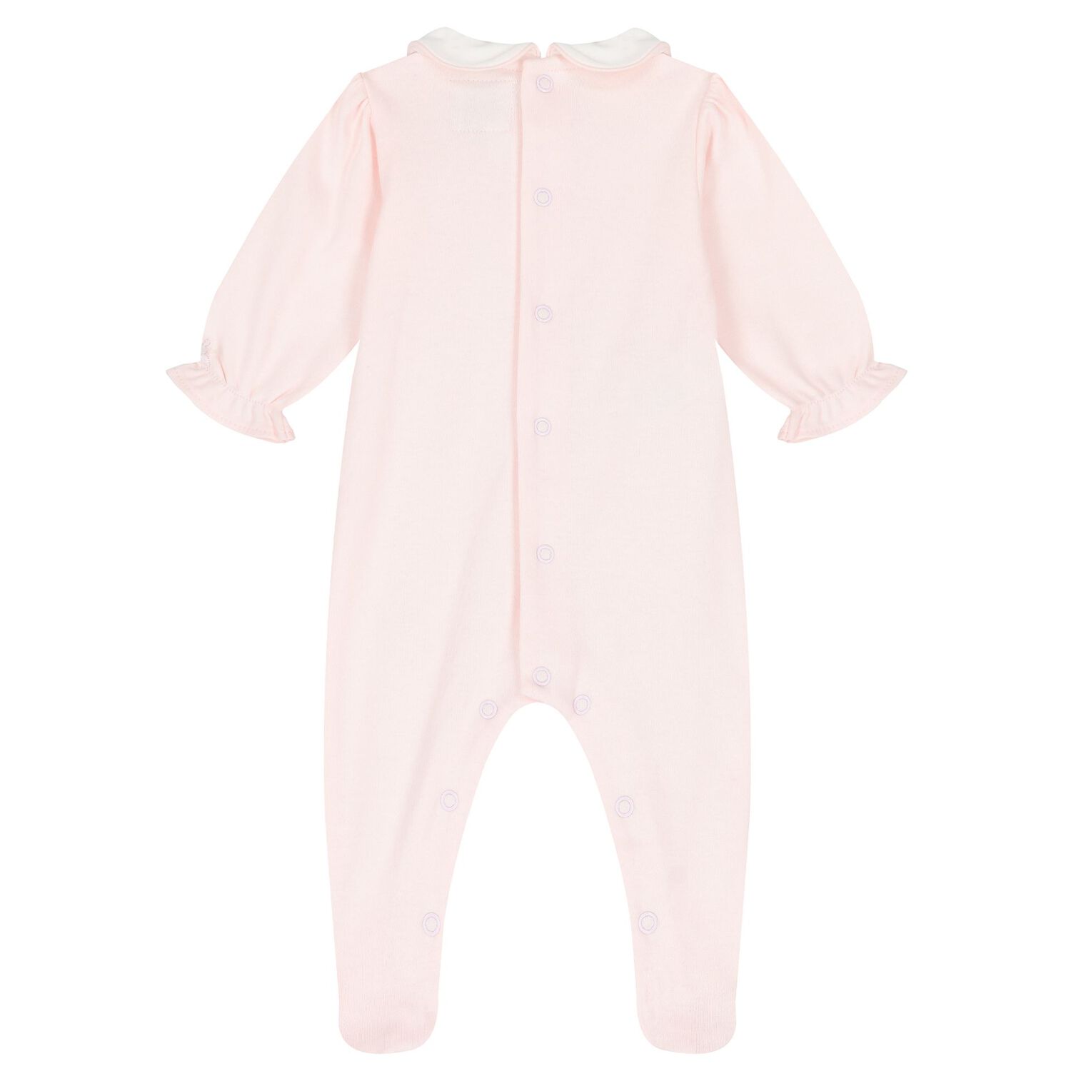 Baby Girls Pink & White Babygrow, 1, hi-res