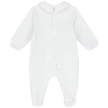White Teddy Bear Logo Babygrow