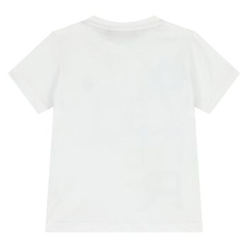 Younger Boys White Logo T-Shirt