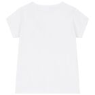Girls White Butterfly T-Shirt, 1, hi-res