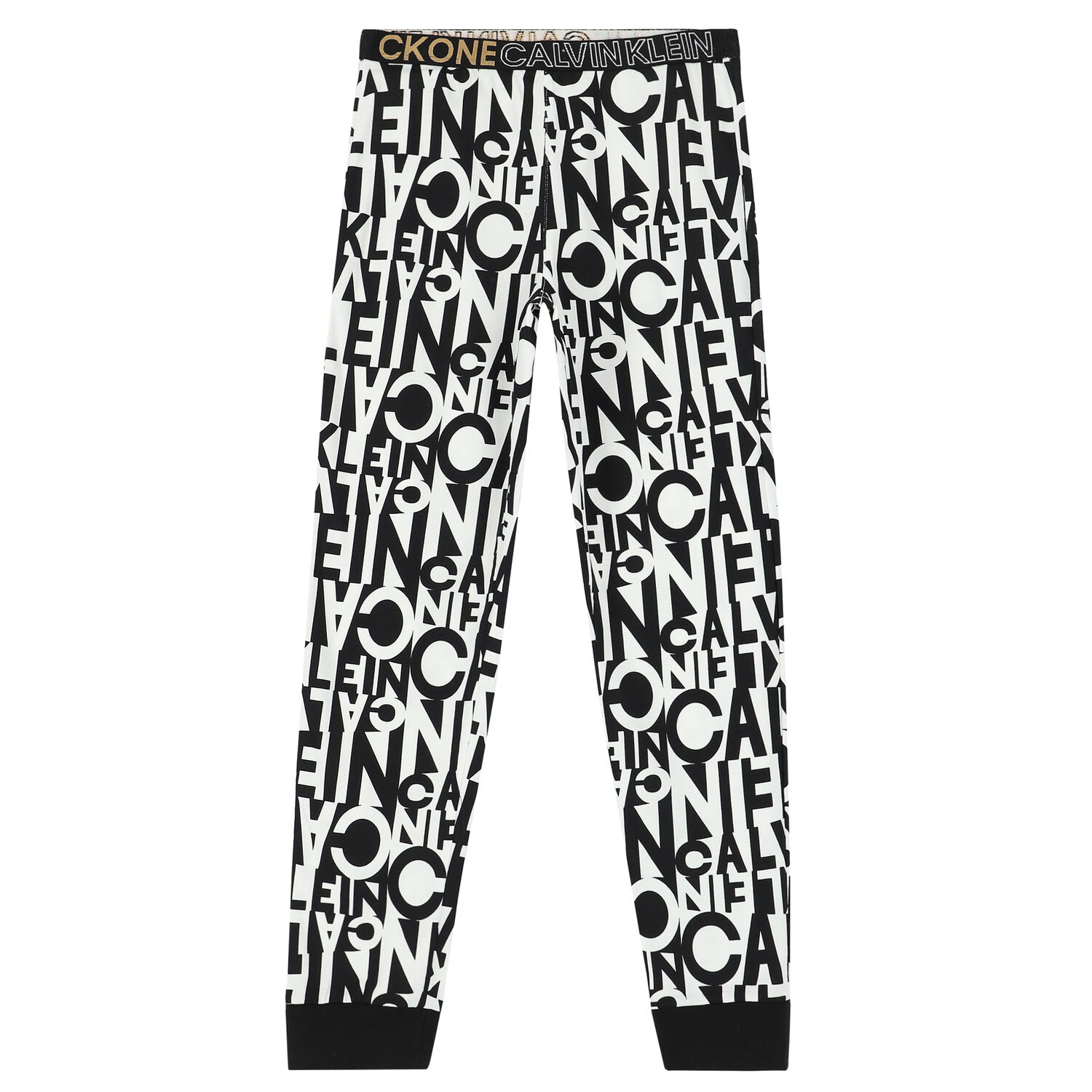 بيجاما بالشعار باللون الابيض والاسود للاولاد, 1, hi-res