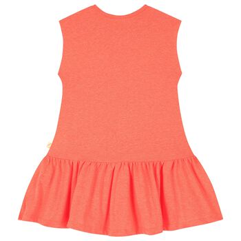 Girls Orange Embellished Dress