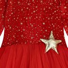 Girls Red Star Dress, 1, hi-res