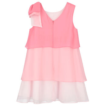 Girls Pink Chiffon Dress