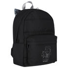 Girls Black Logo Backpack, 1, hi-res