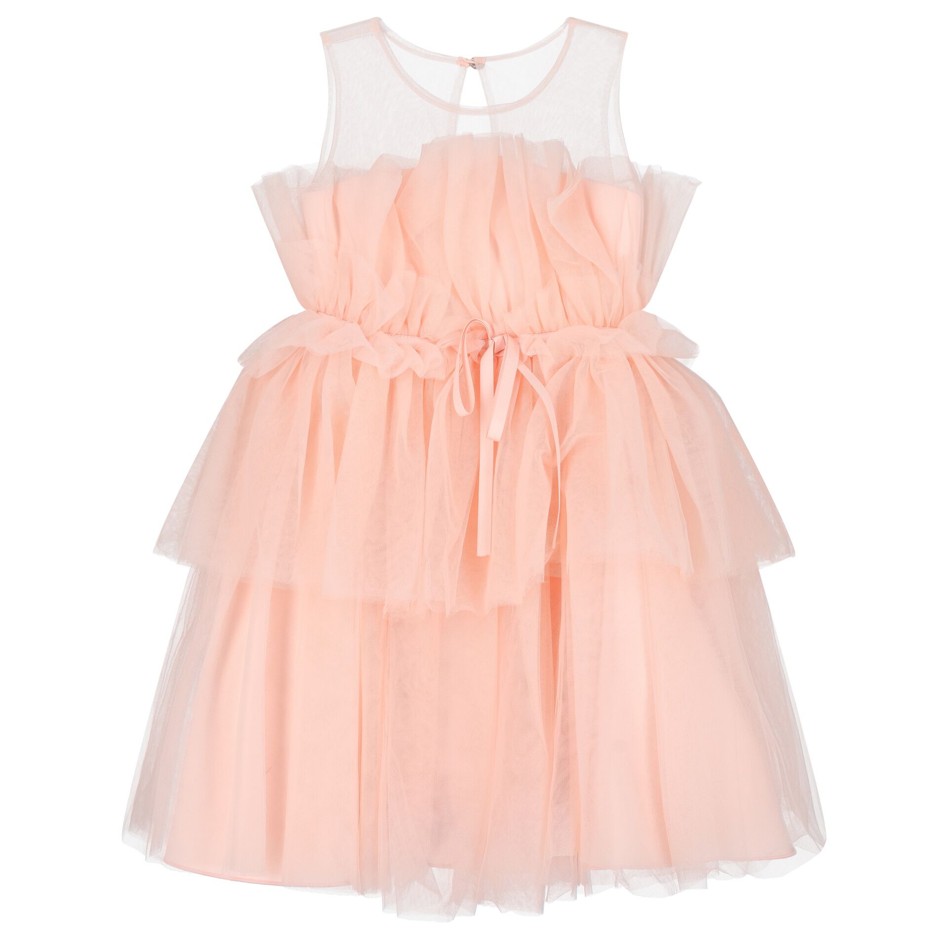 【ABEL & LULA】　アベル＆ルラ　ベビーピンク　ドレス　シフォン Girl lace dress Pink Peony | Abel & Lula ®