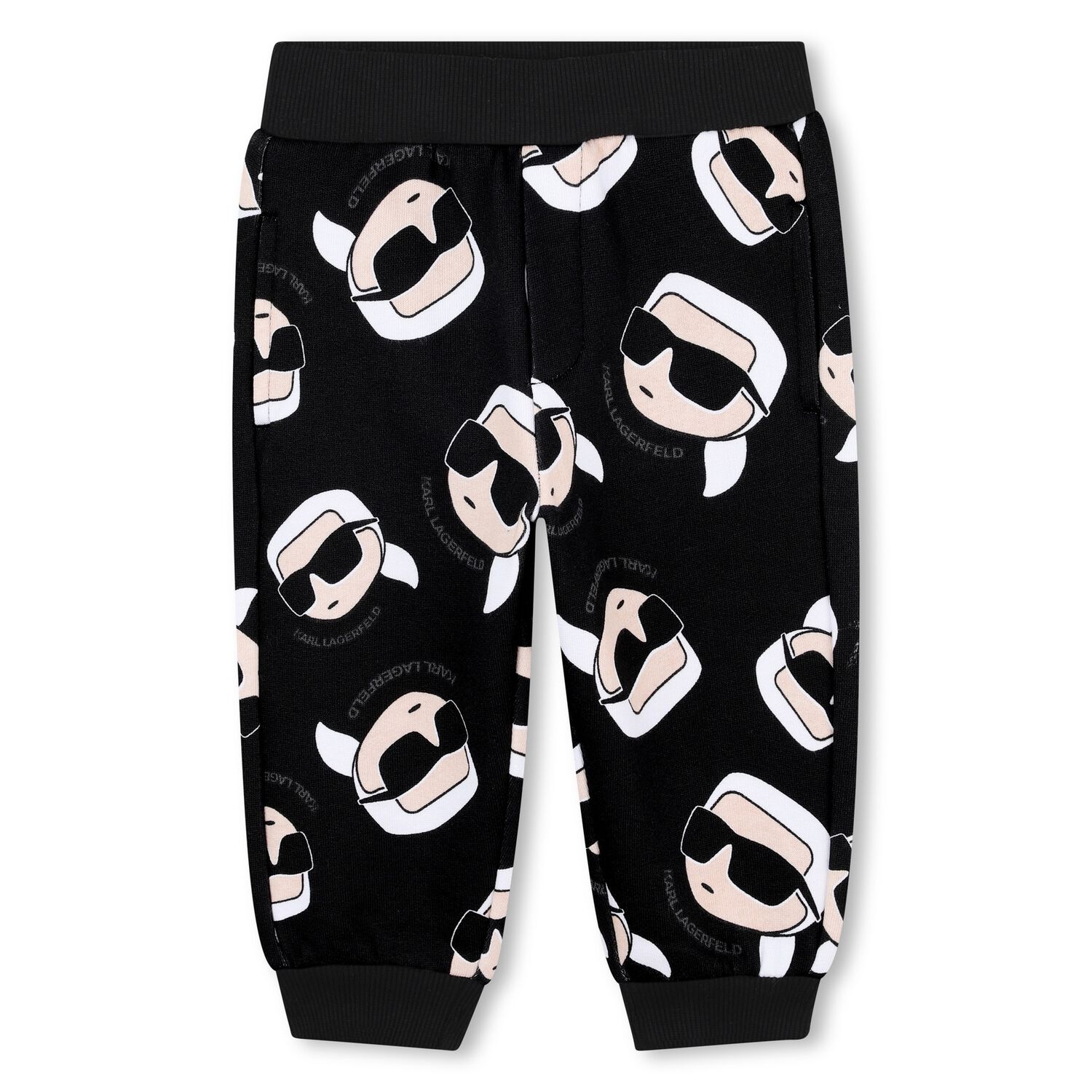 Younger Boys Black Ikonik Kark Joggers, 1, hi-res