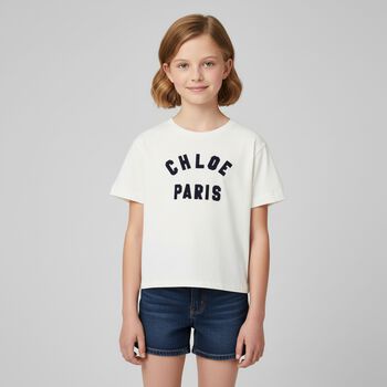 Girls Ivory Logo T-Shirt