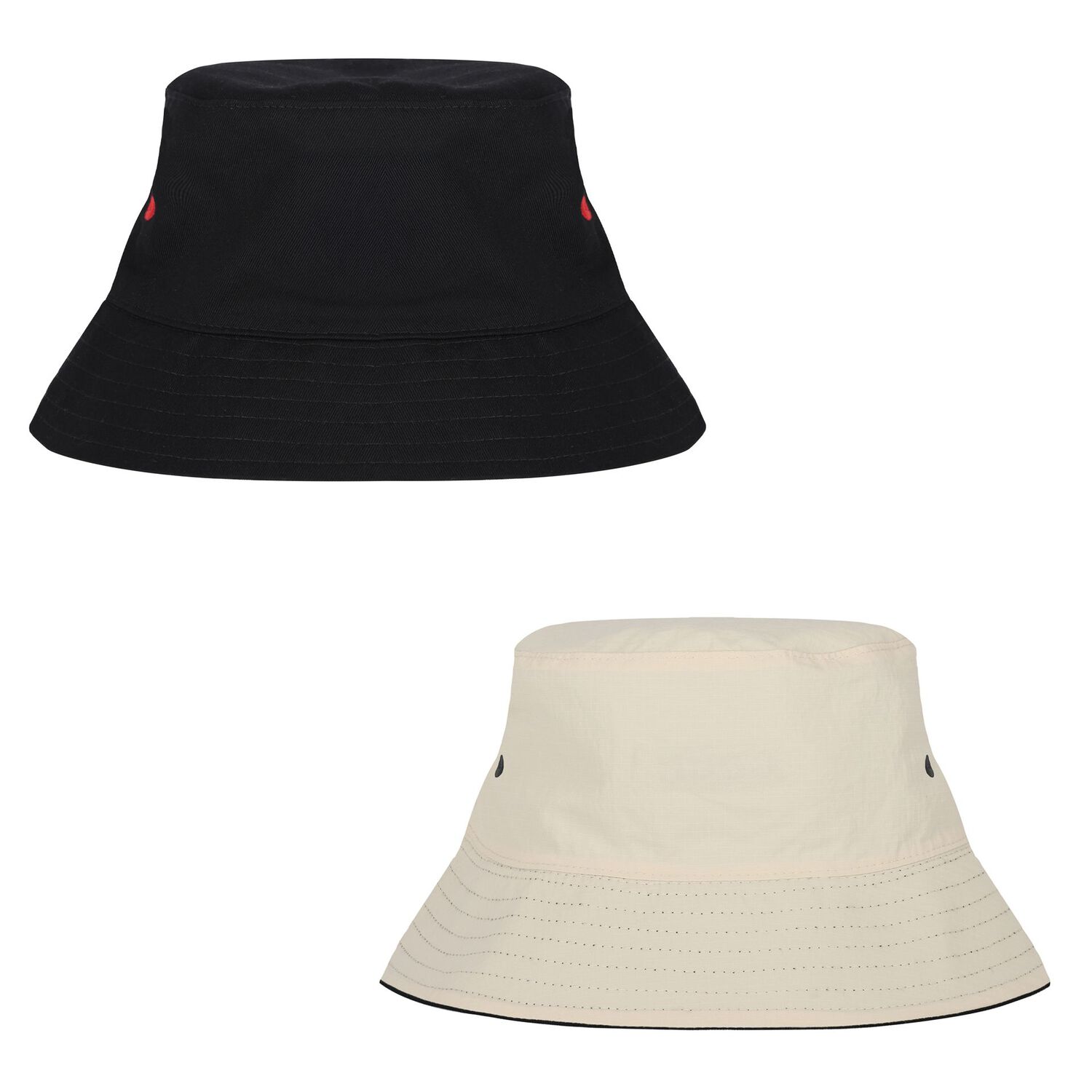 Boys Black & Beige Reversible Bucket Hat, 1, hi-res