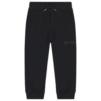 Givenchy بنطال رياضي أسود بشعار للأولاد, 1 بنطال رياضي أسود بشعار للأولاد