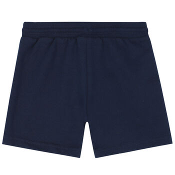 Younger Boys Navy Blue Jersey Shorts
