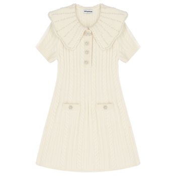 Girls Ivory Pearls & Diamantés Dress