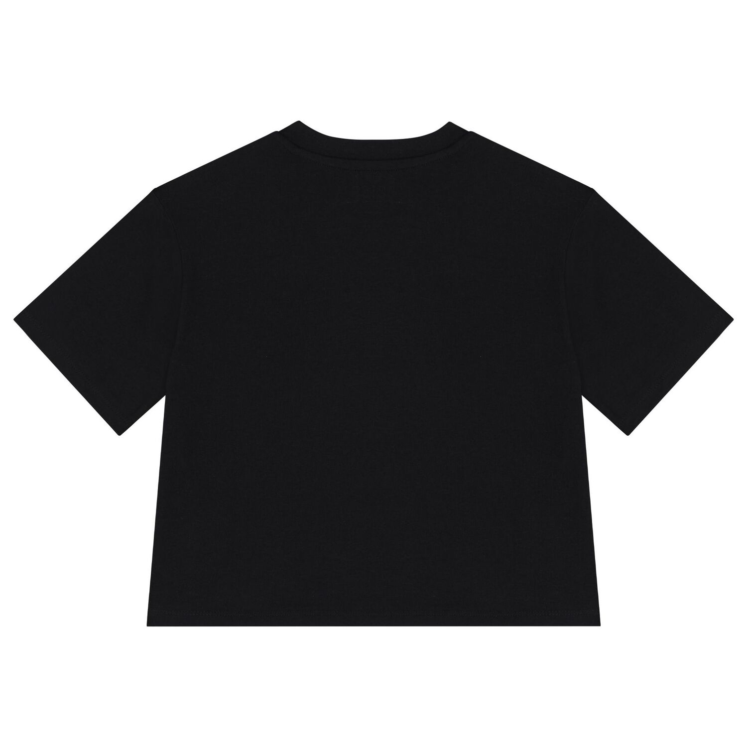 Girls Black Logo Diamante T-Shirt, 3, hi-res image number null